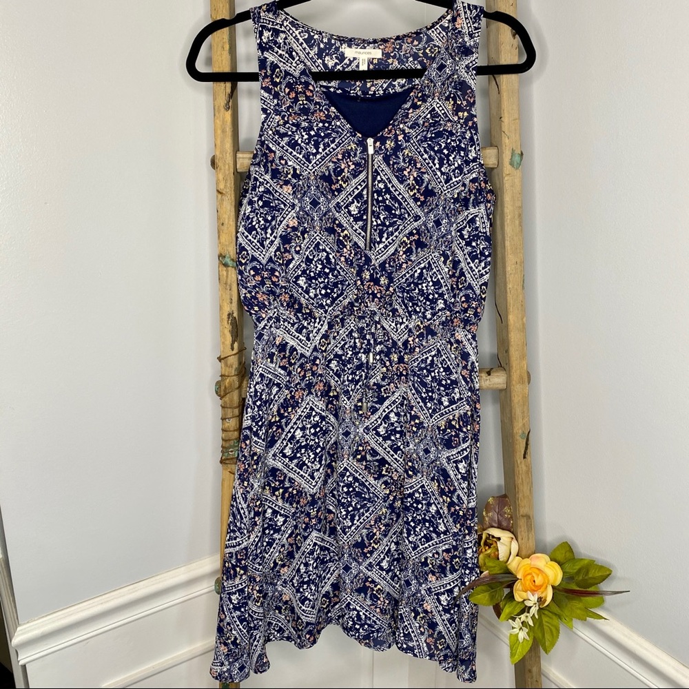 Navy Floral Dress